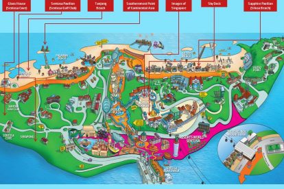 tiket masuk sentosa island 2020 Singapore Map Sentosa Airport City Hotels MRT Maps